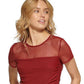 Blusa de malha transparente DKNY feminina, roxa