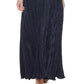 Vestido feminino DKNY com decote halter plissado e acabamento embelezado, azul, tamanho 16