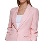 Jaqueta DKNY Madison Feminina com Mangas Franzidas Rosa Tamanho 10
