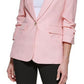 Jaqueta DKNY Madison Feminina com Mangas Franzidas Rosa Tamanho 10
