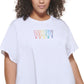 Camiseta feminina DKNY Pride Logo, branca, tamanho 3X
