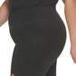 Shorts biker feminino DKNY com logo rosa, tamanho 2X