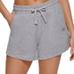 Shorts relaxados DKNY Terry Cloth feminino cinza tamanho pequeno