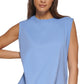 Camiseta regata feminina DKNY Cotton Muscle, azul, tamanho médio