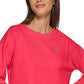 Moletom curto feminino DKNY com logotipo metálico rosa tamanho GG