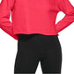Moletom curto feminino DKNY com logotipo metálico rosa tamanho GG