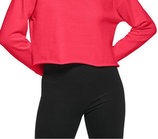 Moletom curto feminino DKNY com logotipo metálico rosa tamanho GG