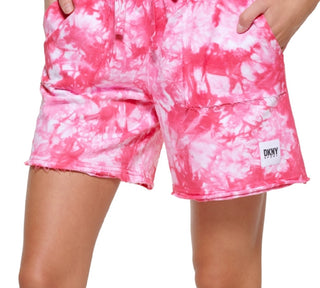 Shorts DKNY Tie Dyed Feminino Rosa Tamanho Médio