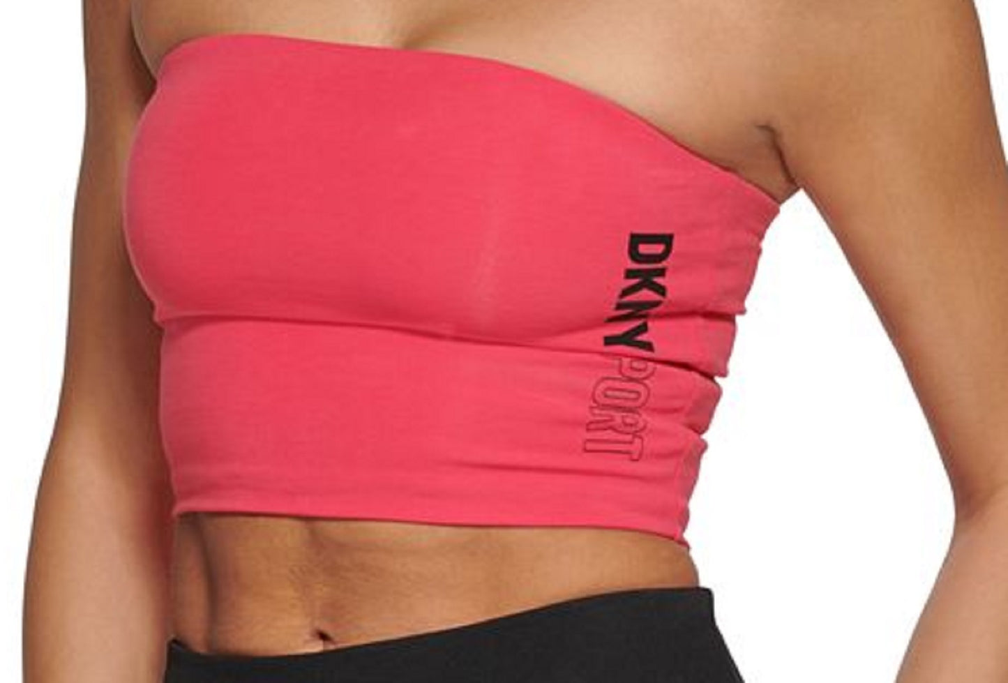 Top tubinho DKNY feminino Exploded Sport Outline Logo rosa tamanho pequeno