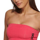 Top tubinho DKNY feminino Exploded Sport Outline Logo rosa tamanho pequeno