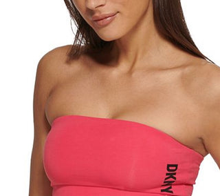 Top tubinho DKNY feminino Exploded Sport Outline Logo rosa tamanho pequeno