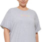 Camisetas e tops femininos DKNY para corrida e ioga, cinza, tamanho 2X