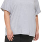 Camisetas e tops femininos DKNY para corrida e ioga, cinza, tamanho 2X