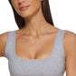 Sutiã elástico com logo DKNY feminino, cinza, tamanho grande