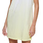 Vestido camiseta tingido DKNY feminino amarelo tamanho extragrande