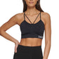 Shorts de ciclismo feminino DKNY de cintura alta, preto, tamanho grande