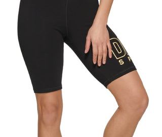 DKNY Women's High Waist Bike Shorts Black Size Large