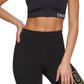 Shorts de ciclismo feminino DKNY de cintura alta, preto, tamanho médio