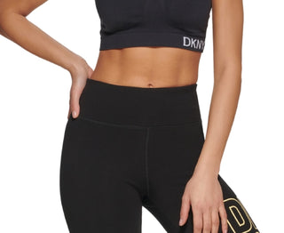 DKNY Women's High Waist Bike Shorts Black Size Medium