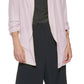 Blazer oversize feminino DKNY com manga franzida, rosa, tamanho extragrande