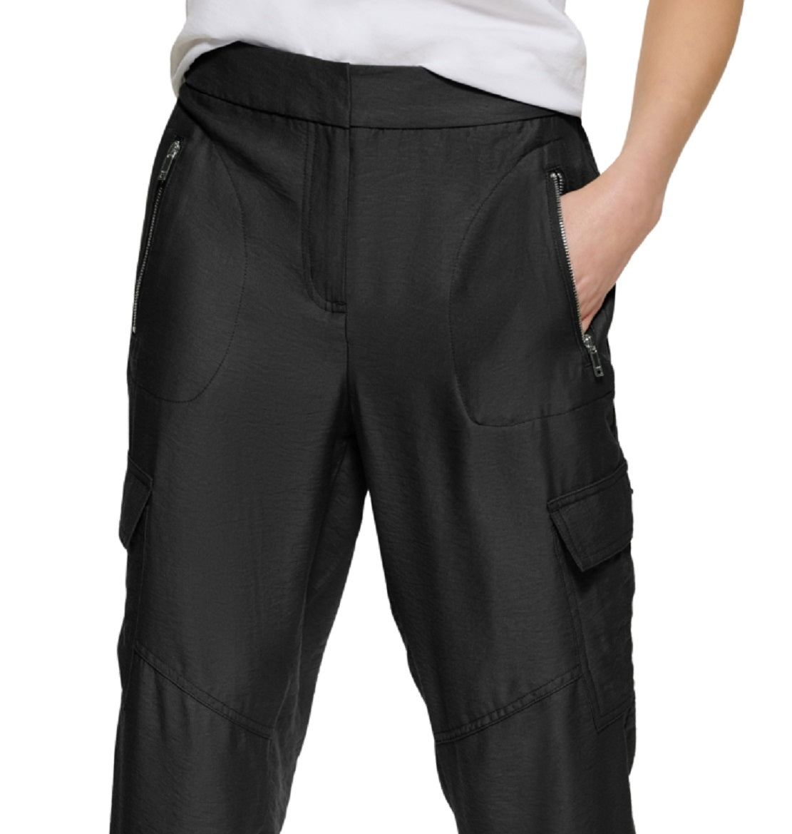 Calça cargo feminina DKNY preta tamanho 10