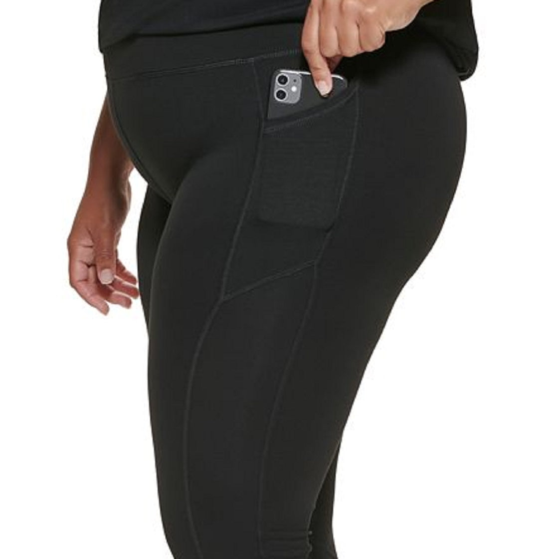 Legging DKNY Medallion Logo 7/8 Feminina Preta Tamanho 2X