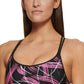 Sutiã esportivo feminino DKNY Electric Shock estampado rosa tamanho X-Large