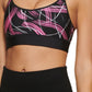 Sutiã esportivo feminino DKNY Electric Shock estampado rosa tamanho X-Large
