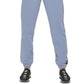 Calça de moletom feminina DKNY cintura alta azul tamanho grande