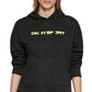 Moletom com capuz feminino DKNY com logotipo, preto, tamanho pequeno