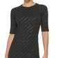 Vestido feminino DKNY com estampa de logotipo Icon, preto, tamanho X-G