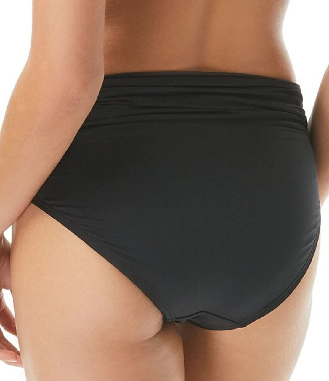 Vince Camuto Calcinha de biquíni feminina de cintura alta e maiô preto