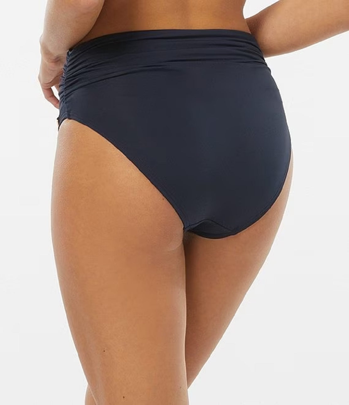 Vince Camuto Calcinha de biquíni feminina de cintura alta e maiô preto
