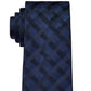 Gravata xadrez Calvin Klein masculina azul tamanho regular