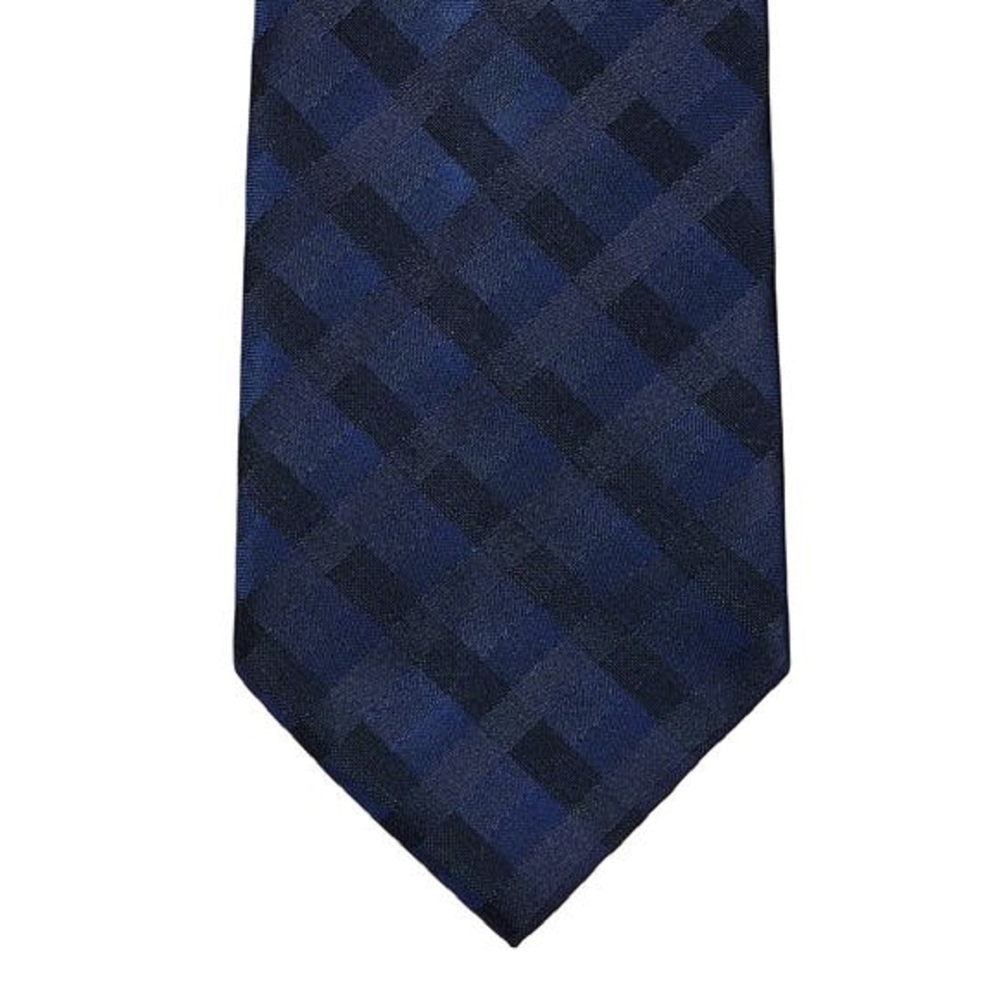 Gravata xadrez Calvin Klein masculina azul tamanho regular