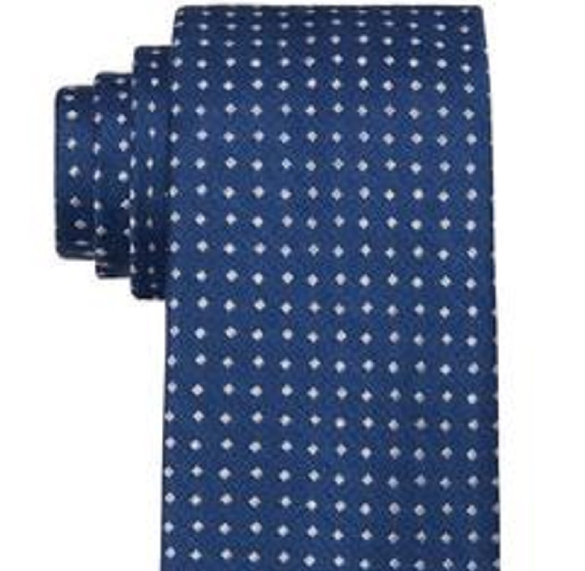 Gravata quadrada simples masculina Michael Kors, azul, tamanho regular