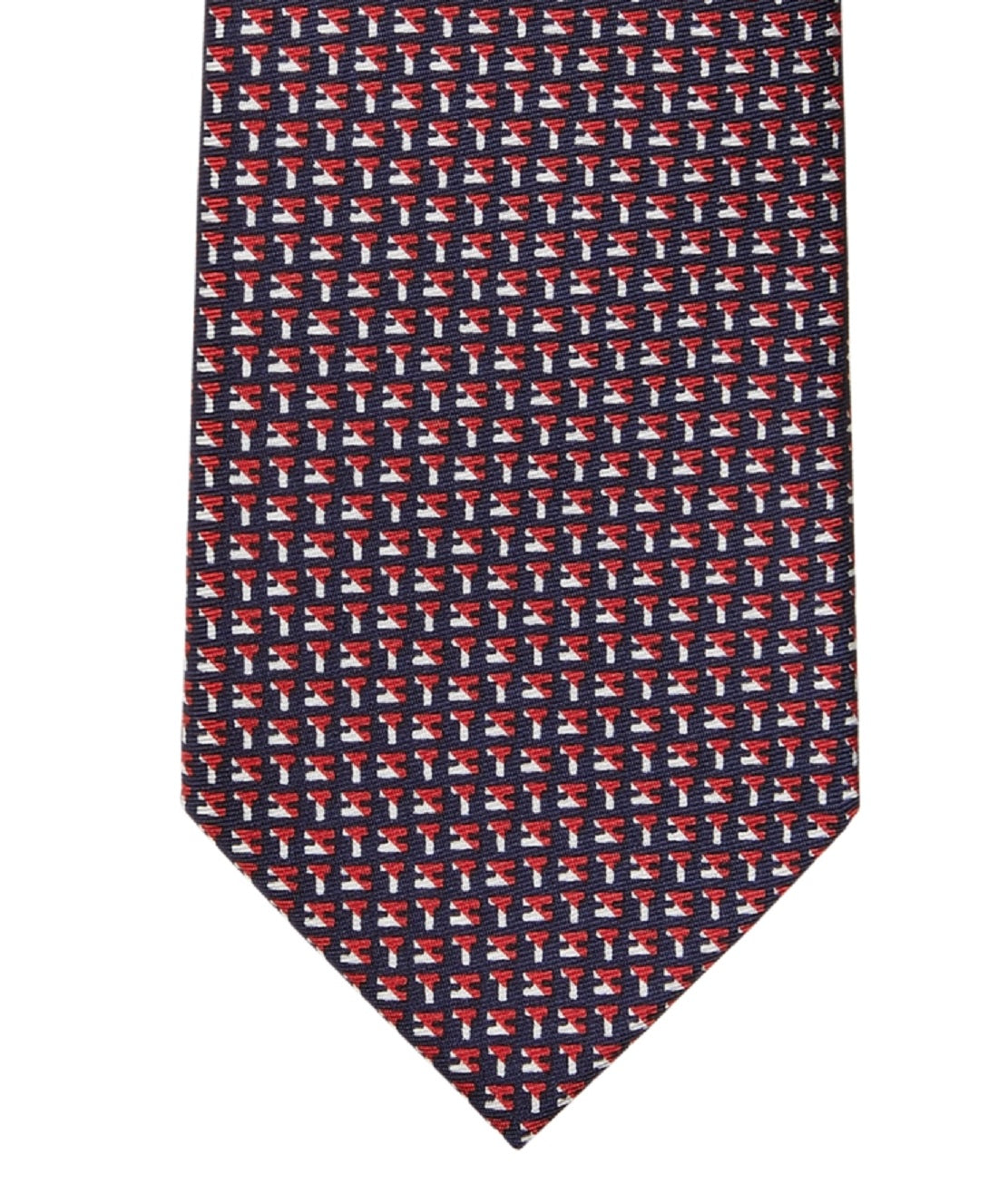 Gravata Tommy Hilfiger Masculina de Seda SignaturePrint Vermelha Tamanho Regular