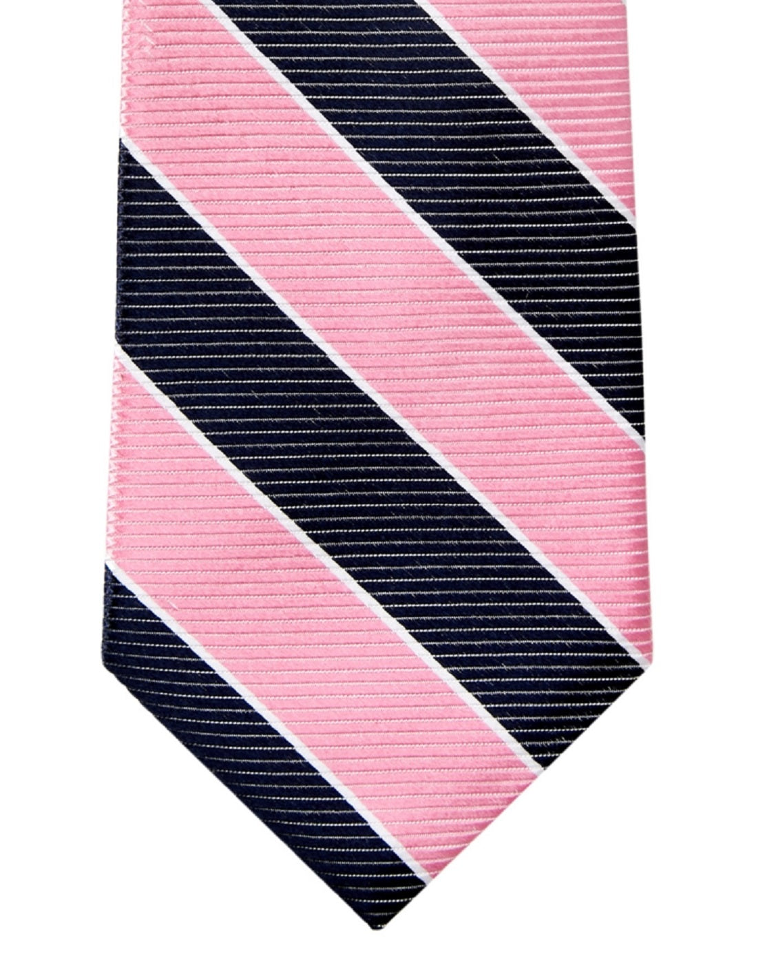 Gravata listrada Tommy Hilfiger Classic Texturizada Masculina Rosa Tamanho Regular
