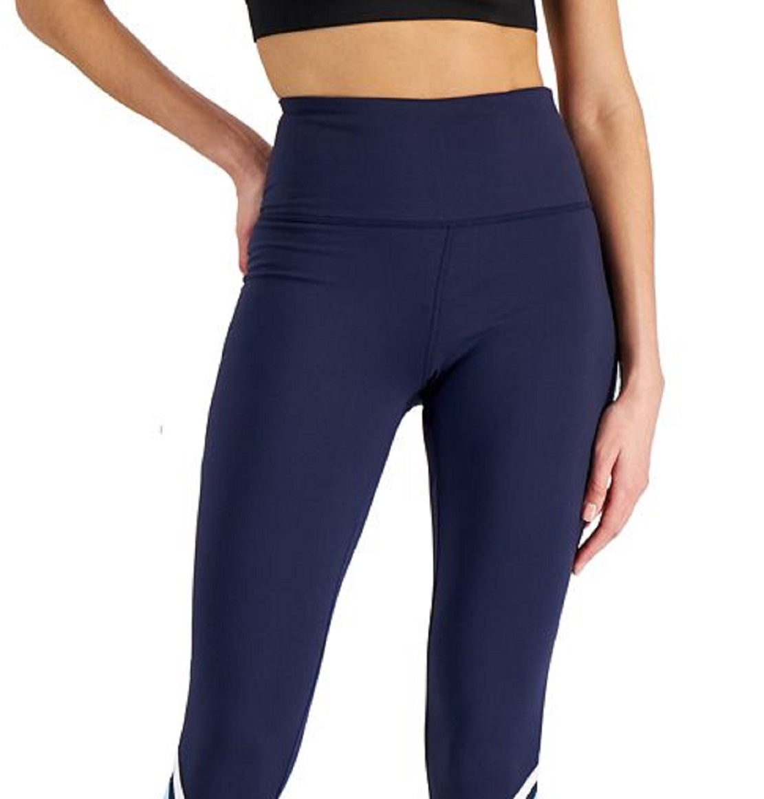 ID Ideology Leggings de compressão femininas com blocos de cores e bolso lateral 7/8, tamanho X-S