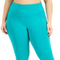 Legging feminina listrada ID Ideology com bolso lateral 7/8, verde, tamanho 2X