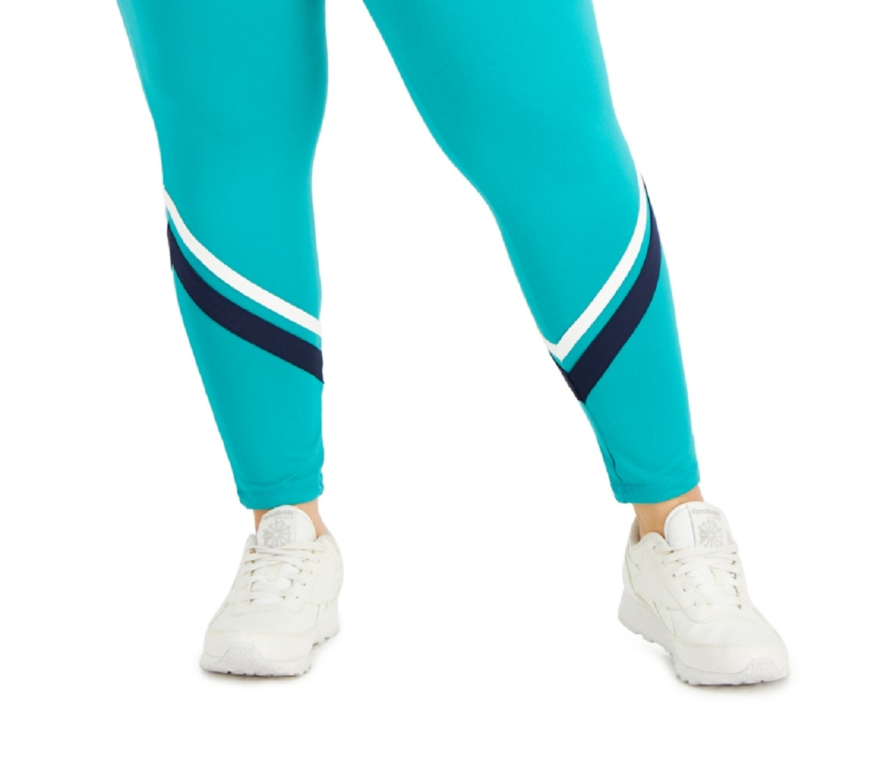 Legging feminina listrada ID Ideology com bolso lateral 7/8, verde, tamanho 2X