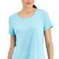 Camiseta feminina ID Ideology Active Mesh Back Azul Tamanho X-S