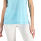 Camiseta feminina ID Ideology Active Mesh Back Azul Tamanho X-S