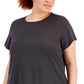 Camiseta feminina ID Ideology Birdseye Mesh, cinza, tamanho 3X
