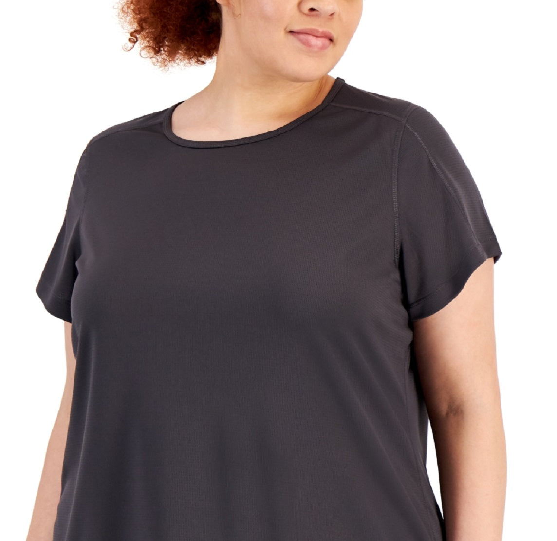 Camiseta feminina ID Ideology Birdseye Mesh, cinza, tamanho 3X