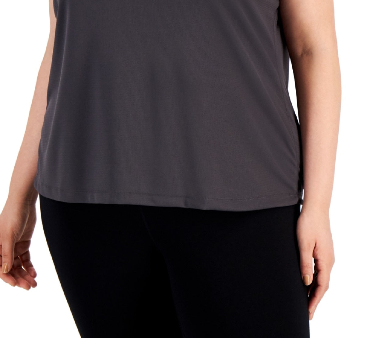 Camiseta feminina ID Ideology Birdseye Mesh, cinza, tamanho 3X