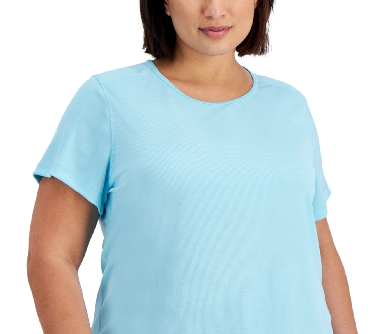 Camiseta feminina ID Ideology Birdseye Mesh Azul Tamanho 3X