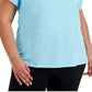 Camiseta feminina ID Ideology Birdseye Mesh Azul Tamanho 3X