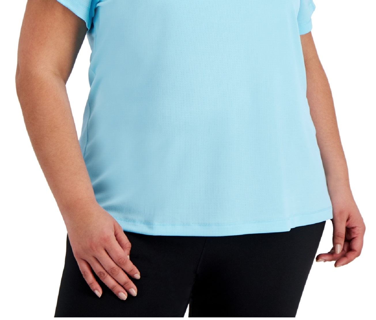 Camiseta feminina ID Ideology Birdseye Mesh Azul Tamanho 3X