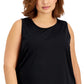 ID Ideology Regata feminina Birdseye Mesh Preta Tamanho 2X
